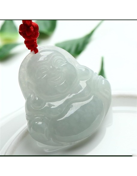 Jade Necklaces for Women Men, Natural Jade Buddha Pendant Laughing Buddha Burmese Jade Pendant Jade Necklaces for Women Men, Natural Jade Buddha Pendant Laughing Buddha Burmese Jade Pendant