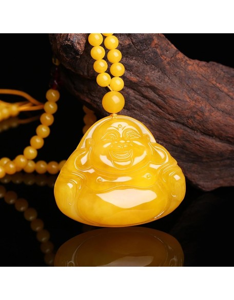 Jade Necklaces for Women Men, Maitreya Buddha Carved Pendant Laughing Buddha Chain Jewelry Jade Necklaces for Women Men, Maitreya Buddha Carved Pendant Laughing Buddha Chain Jewelry