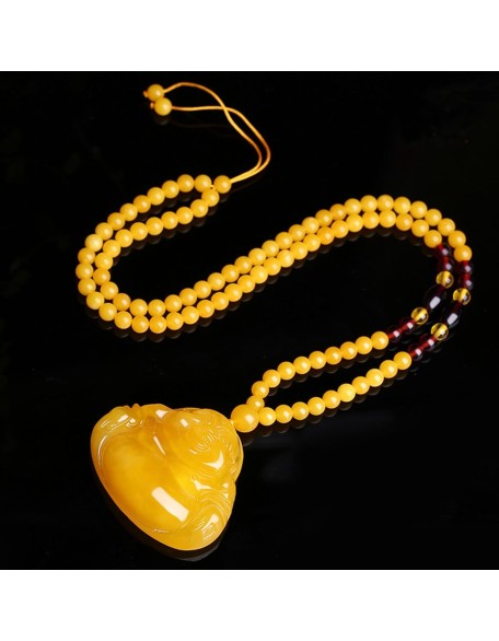 Jade Necklaces for Women Men, Maitreya Buddha Carved Pendant Laughing Buddha Chain Jewelry Jade Necklaces for Women Men, Maitreya Buddha Carved Pendant Laughing Buddha Chain Jewelry