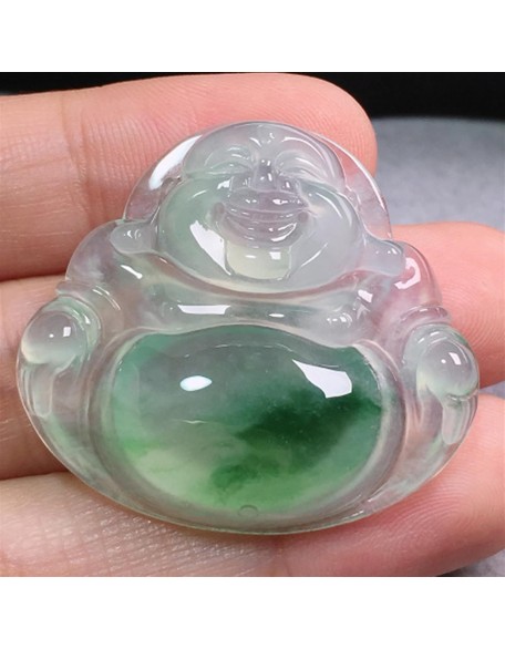 Jade Pendants for Men and Women, Burmese Jade Ice Buddha oil Green Floating Green Jade Buddha Pendant Laughing Necklace Jade Pendants for Men and Women, Burmese Jade Ice Buddha oil Green Floating Green Jade Buddha Pendant Laughing Necklace