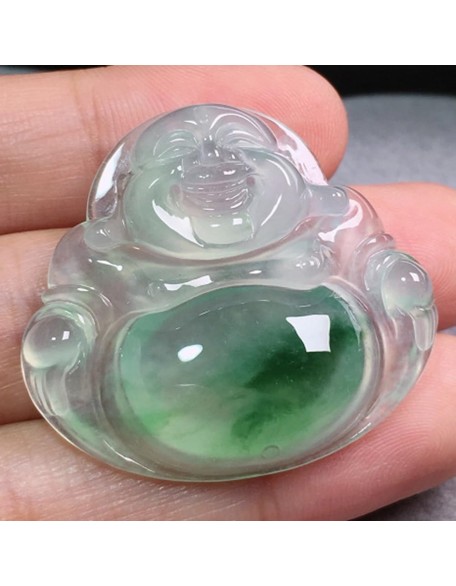 Jade Pendants for Men and Women, Burmese Jade Ice Buddha oil Green Floating Green Jade Buddha Pendant Laughing Necklace Jade Pendants for Men and Women, Burmese Jade Ice Buddha oil Green Floating Green Jade Buddha Pendant Laughing Necklace