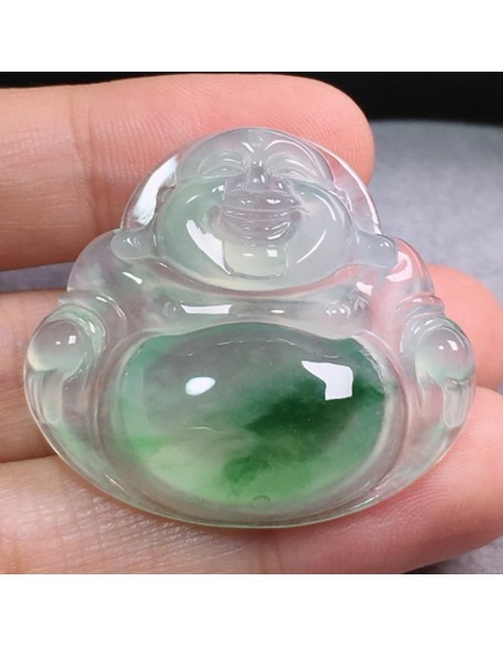 Jade Pendants for Men and Women, Burmese Jade Ice Buddha oil Green Floating Green Jade Buddha Pendant Laughing Necklace Jade Pendants for Men and Women, Burmese Jade Ice Buddha oil Green Floating Green Jade Buddha Pendant Laughing Necklace