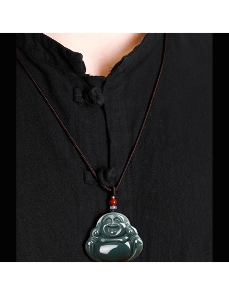 Jade Necklaces for Women Men, Jade Pendant Big Belly Maitreya Laughing Buddha Pendant Jade Necklaces for Women Men, Jade Pendant Big Belly Maitreya Laughing Buddha Pendant
