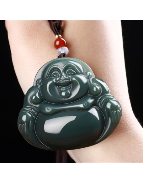 Jade Necklaces for Women Men, Jade Pendant Big Belly Maitreya Laughing Buddha Pendant Jade Necklaces for Women Men, Jade Pendant Big Belly Maitreya Laughing Buddha Pendant