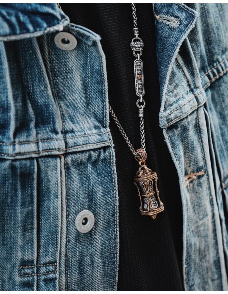 Rotatable Buddha Pendant Necklace Amulet Jewelry for Women Men,Brass & Silver & Copper Rotatable Buddha Pendant Necklace Amulet Jewelry for Women Men,Brass & Silver & Copper