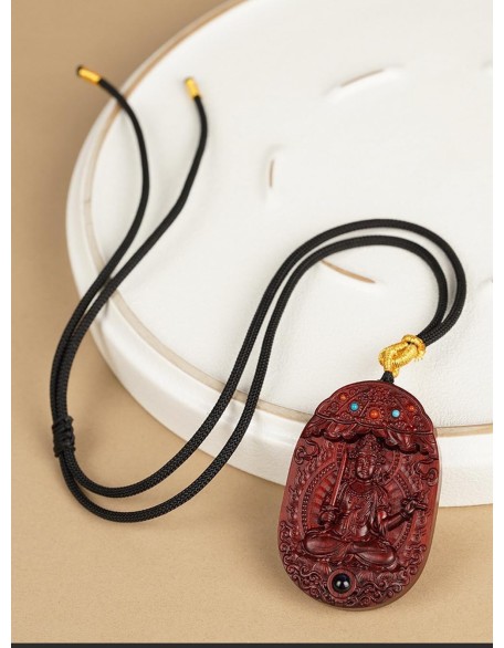 Rosewood Buddha Statue Pendant Necklace, Tibetan Buddhist Jewelry, Feng Shui Wealth Protection Lucky Amulet, Ward Off Evil Talisman, Handmade Wood Carving Religion Gift Rosewood Buddha Statue Pendant Necklace, Tibetan Buddhist Jewelry, Feng Shui Wealth Protection Lucky Amulet, Ward Off Evil Talisman, Handmade Wood Carving Religion Gift