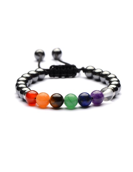 7 Chakra Hematite Bracelet - Promote Wellness 7 Chakra Hematite Bracelet - Promote Wellness