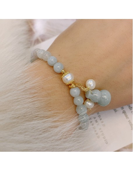 Light Green Jade Wu Lou Amulet Bracelet Light Green Jade Wu Lou Amulet Bracelet