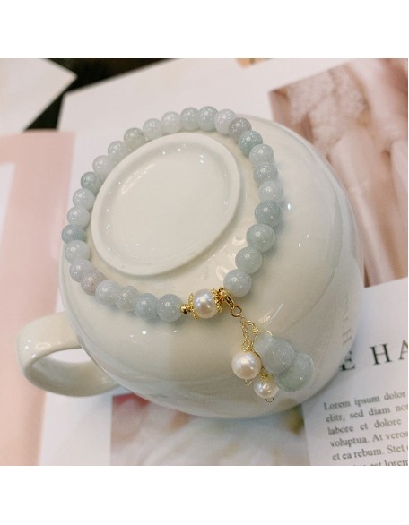 Light Green Jade Wu Lou Amulet Bracelet Light Green Jade Wu Lou Amulet Bracelet