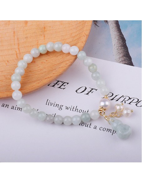 Light Green Jade Wu Lou Amulet Bracelet Light Green Jade Wu Lou Amulet Bracelet