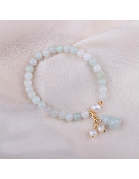 Light Green Jade Wu Lou Amulet Bracelet Light Green Jade Wu Lou Amulet Bracelet