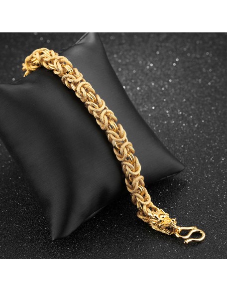 Double-Headed Golden Dragon Bracelet - Success & Fortune Double-Headed Golden Dragon Bracelet - Success & Fortune