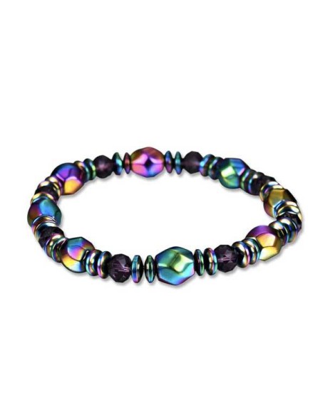 Rainbow Magnetic Hematite Wellness Bracelet Rainbow Magnetic Hematite Wellness Bracelet