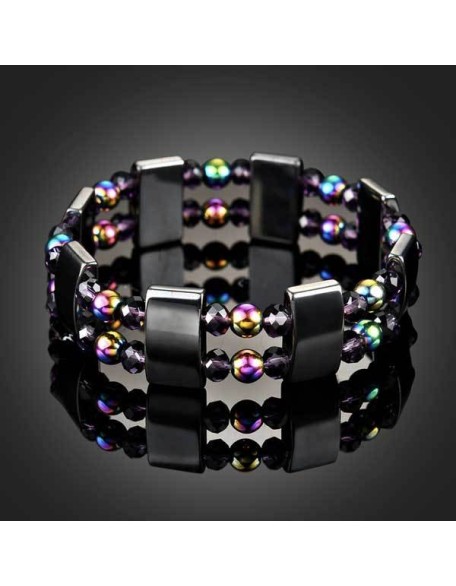Rainbow Magnetic Hematite Wellness Bracelet Rainbow Magnetic Hematite Wellness Bracelet