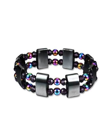 Rainbow Magnetic Hematite Wellness Bracelet Rainbow Magnetic Hematite Wellness Bracelet