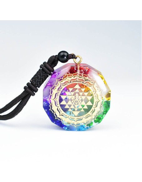 Chakra Orgonite Necklace - Balances Orgone Energy & EMF Protection Chakra Orgonite Necklace - Balances Orgone Energy & EMF Protection