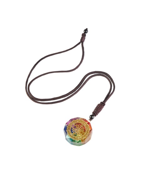 Chakra Orgonite Necklace - Balances Orgone Energy & EMF Protection Chakra Orgonite Necklace - Balances Orgone Energy & EMF Protection