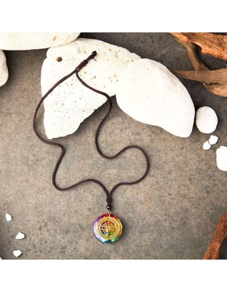 Chakra Orgonite Necklace - Balances Orgone Energy & EMF Protection Chakra Orgonite Necklace - Balances Orgone Energy & EMF Protection