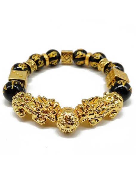 Gold-Plated Double Pixiu Bracelet - Extreme Wealth & Protection Gold-Plated Double Pixiu Bracelet - Extreme Wealth & Protection
