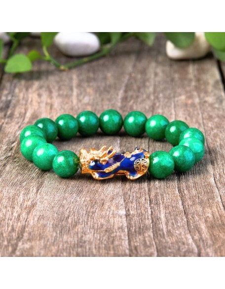 Green Jade Pixiu Bracelet - Abundance & Protection Green Jade Pixiu Bracelet - Abundance & Protection