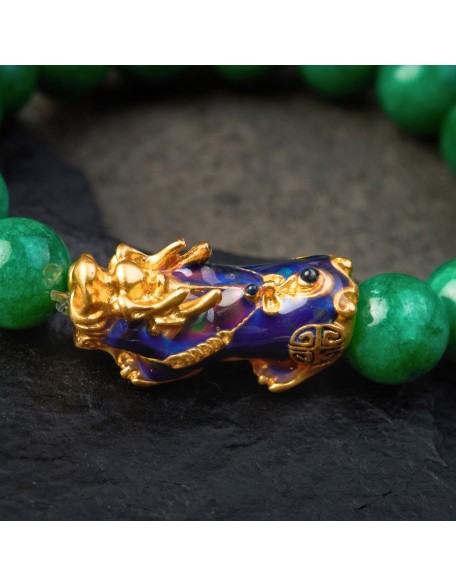 Green Jade Pixiu Bracelet - Abundance & Protection Green Jade Pixiu Bracelet - Abundance & Protection