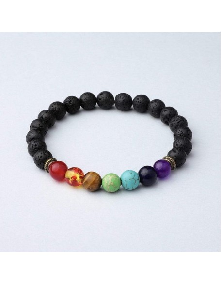 7 Chakra Lava Stone Bracelet - Essential Oil Diffuser 7 Chakra Lava Stone Bracelet - Essential Oil Diffuser