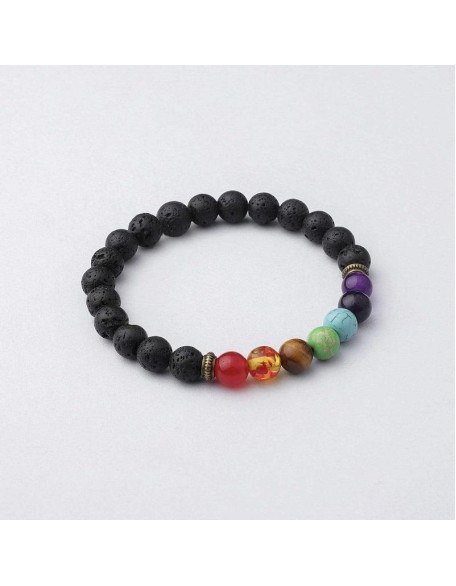 7 Chakra Lava Stone Bracelet - Essential Oil Diffuser 7 Chakra Lava Stone Bracelet - Essential Oil Diffuser
