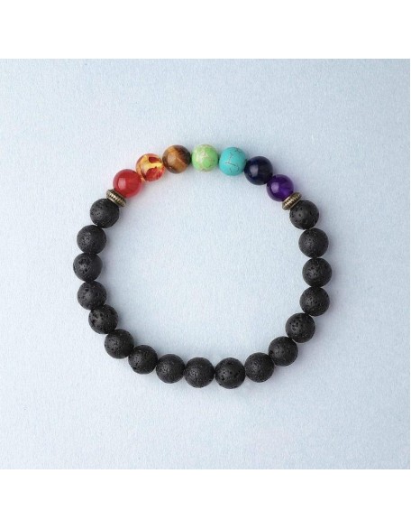 7 Chakra Lava Stone Bracelet - Essential Oil Diffuser 7 Chakra Lava Stone Bracelet - Essential Oil Diffuser