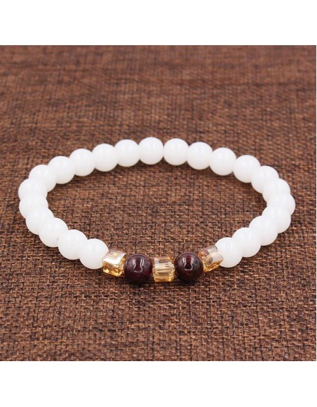 White Chalcedony Positivity Bracelet - Positivity & Harmony