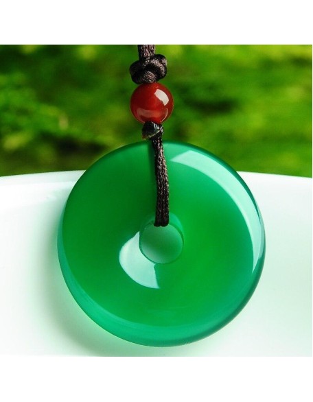 Green Jade Disk Necklace - Attract Positivity & Harmony Green Jade Disk Necklace - Attract Positivity & Harmony