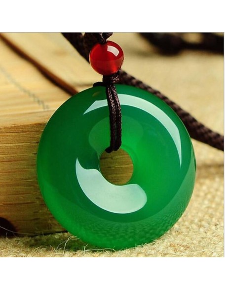 Green Jade Disk Necklace - Attract Positivity & Harmony Green Jade Disk Necklace - Attract Positivity & Harmony