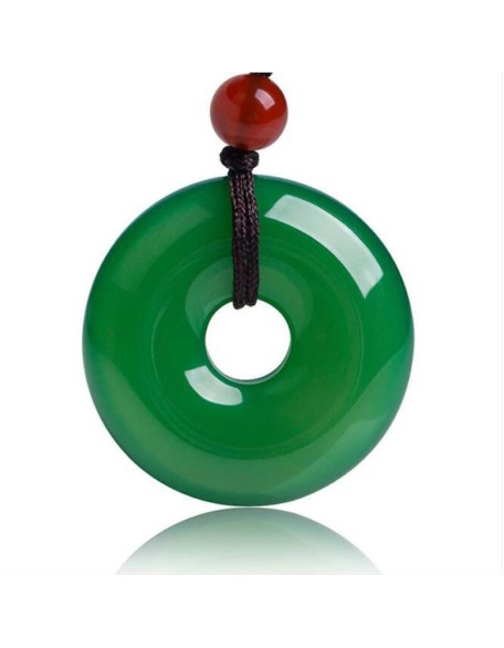 Green Jade Disk Necklace - Attract Positivity & Harmony Green Jade Disk Necklace - Attract Positivity & Harmony