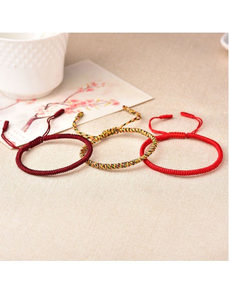 Tibetan Buddhist Knot Lucky Rope Bracelet Tibetan Buddhist Knot Lucky Rope Bracelet