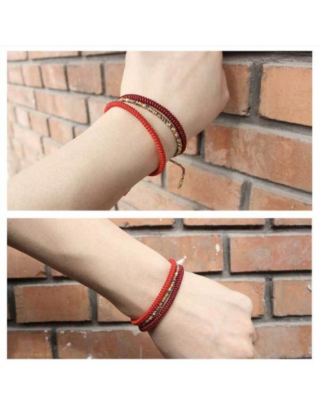 Tibetan Buddhist Knot Lucky Rope Bracelet Tibetan Buddhist Knot Lucky Rope Bracelet