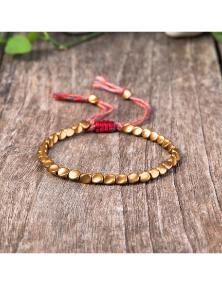 Tibetan Copper Beads Bracelet Handmade - For Healing, Strength & Protection Tibetan Copper Beads Bracelet Handmade - For Healing, Strength & Protection