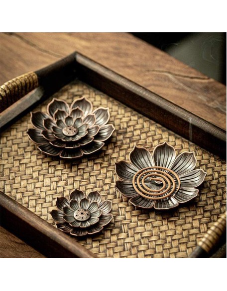 Bronze Lotus Incense Burner - For Inner Peace Bronze Lotus Incense Burner - For Inner Peace