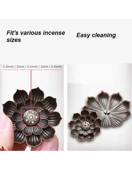 Bronze Lotus Incense Burner - For Inner Peace Bronze Lotus Incense Burner - For Inner Peace