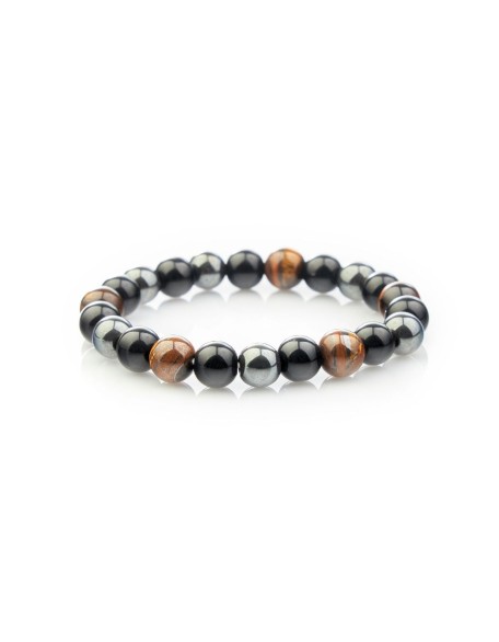 Triple Protection Bracelet - Tiger’s Eye, Obsidian, Hematite Triple Protection Bracelet - Tiger’s Eye, Obsidian, Hematite