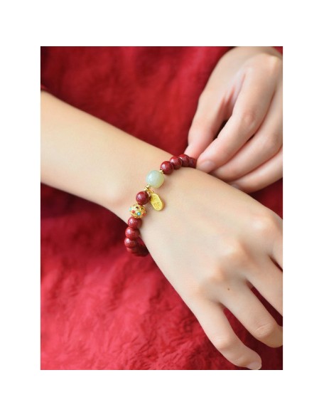 Red Cinnabar Good Fortune Bracelet Red Cinnabar Good Fortune Bracelet