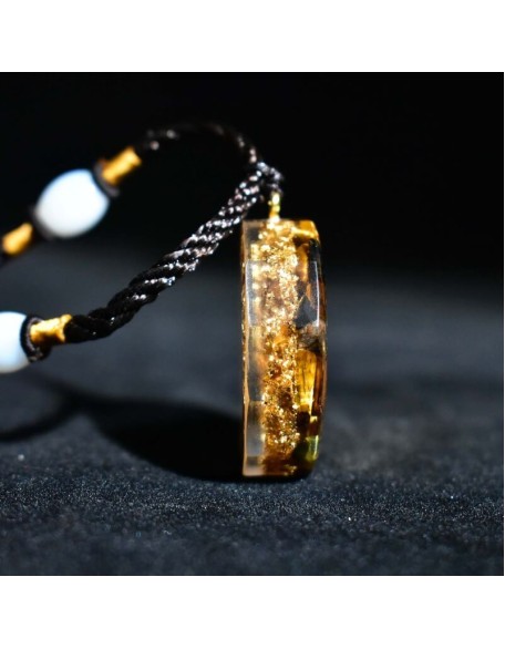 Sacred Sri Yantra Orgonite Necklace - Tiger’s Eye Sacred Sri Yantra Orgonite Necklace - Tiger’s Eye