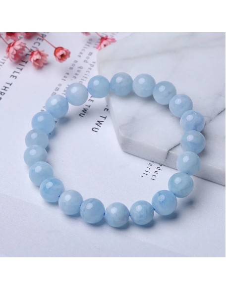 Blue Aquamarine Calming Bracelet - Grounding & Soothing Blue Aquamarine Calming Bracelet - Grounding & Soothing