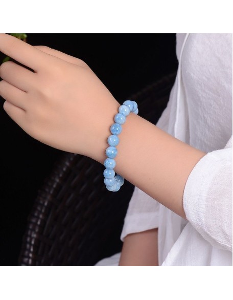 Blue Aquamarine Calming Bracelet - Grounding & Soothing Blue Aquamarine Calming Bracelet - Grounding & Soothing
