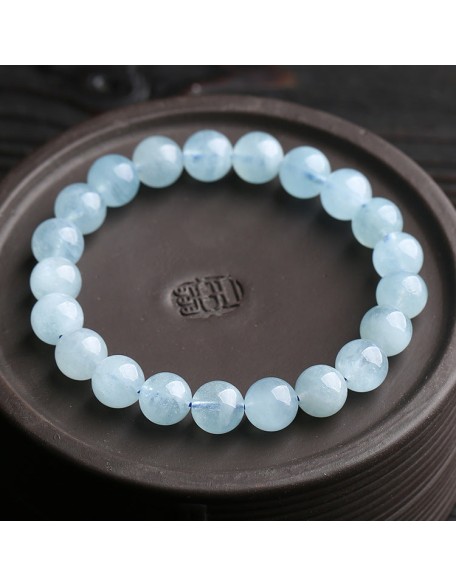 Blue Aquamarine Calming Bracelet - Grounding & Soothing Blue Aquamarine Calming Bracelet - Grounding & Soothing