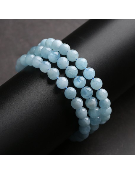 Blue Aquamarine Calming Bracelet - Grounding & Soothing Blue Aquamarine Calming Bracelet - Grounding & Soothing