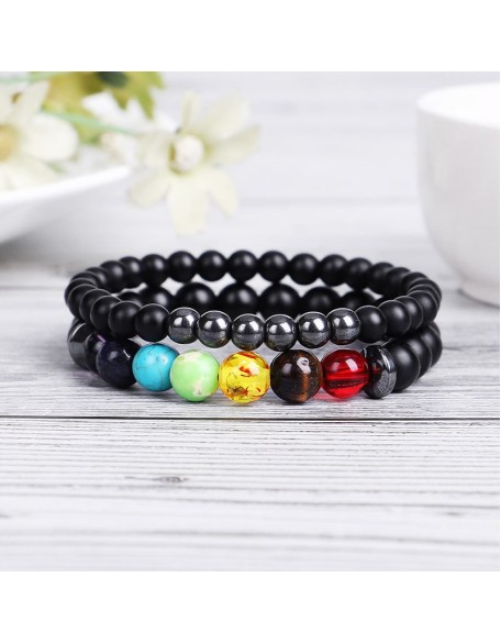 Hematite Chakra Bracelet Set - Inspire Wellness & Health Hematite Chakra Bracelet Set - Inspire Wellness & Health