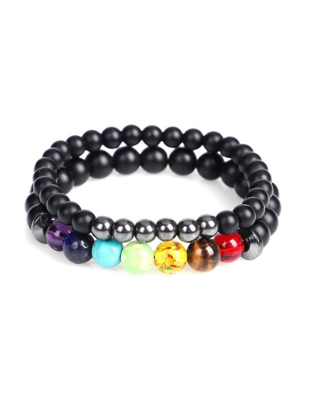 Hematite Chakra Bracelet Set - Inspire Wellness & Health Hematite Chakra Bracelet Set - Inspire Wellness & Health