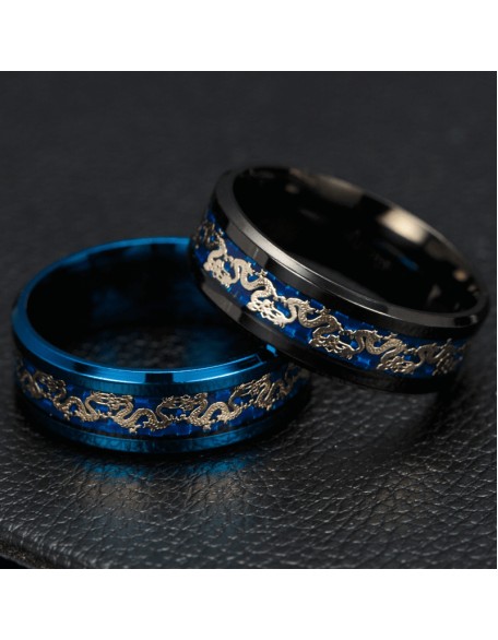 Chinese Dragon Inlay Ring - Attract Luck Chinese Dragon Inlay Ring - Attract Luck