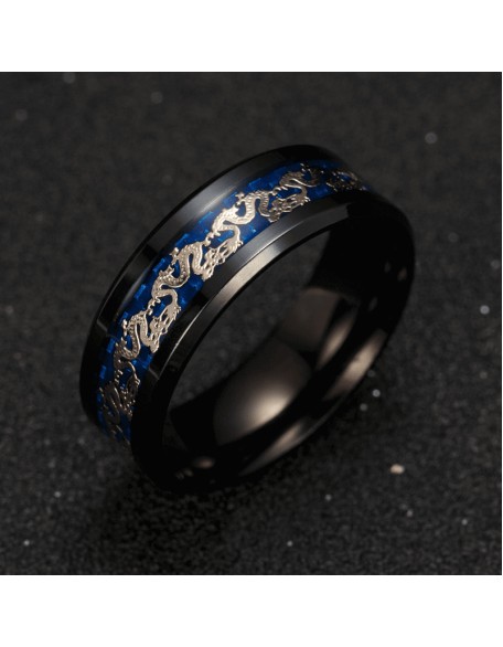 Chinese Dragon Inlay Ring - Attract Luck Chinese Dragon Inlay Ring - Attract Luck
