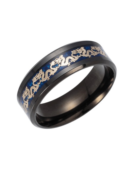 Chinese Dragon Inlay Ring - Attract Luck Chinese Dragon Inlay Ring - Attract Luck