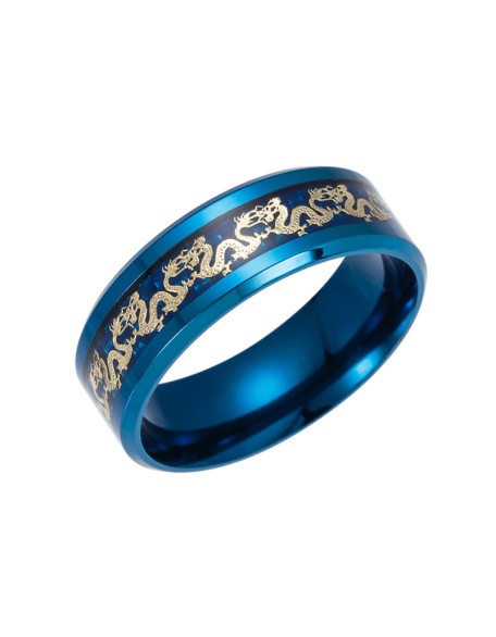 Chinese Dragon Inlay Ring - Attract Luck Chinese Dragon Inlay Ring - Attract Luck